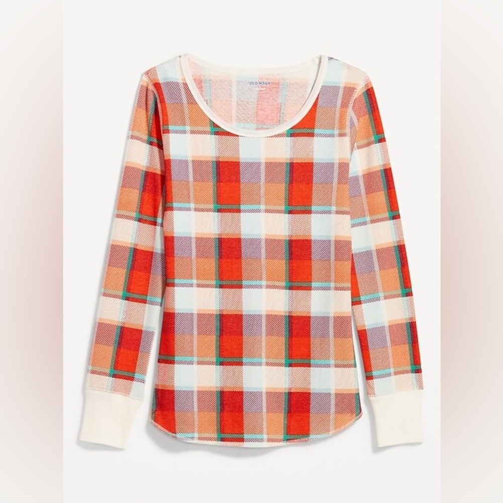 Old Navy Plaid Long Sleeve Pajama Top Size XXL